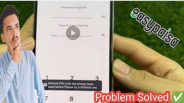 De Easypaisa-pincode is al eerder gebruikt. Probeer een andere. Probleem opgelost in 2025.