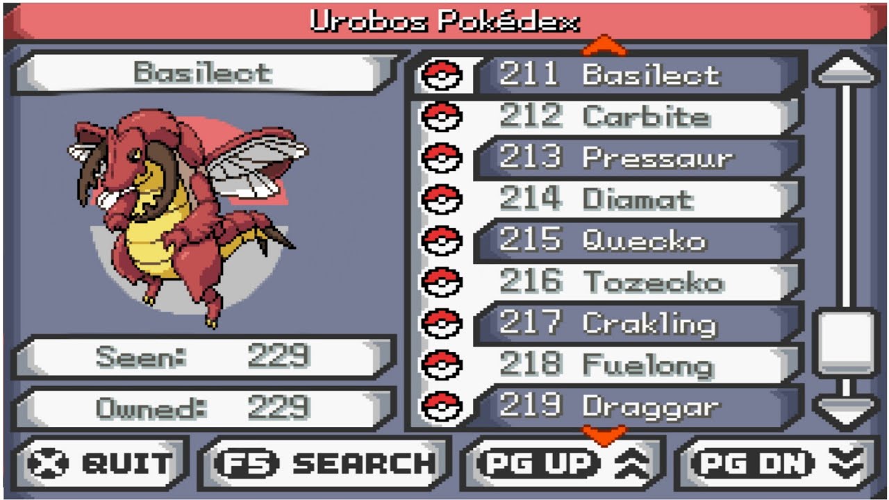 Urobos Pokemon Sage - Urobos Pokedex - YouTube