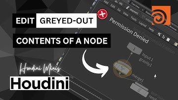 How To Edit Greyed Out Contents Of A Node | Houdini Apprentice | Houdini Quick Tips | Houdini Minis
