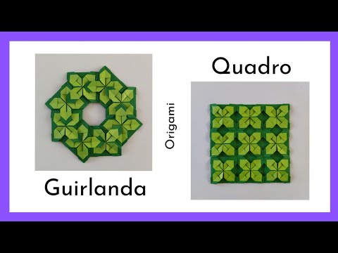 Guirlanda e quadro de Origami - módulo Froebel - Muito FÁCIL!