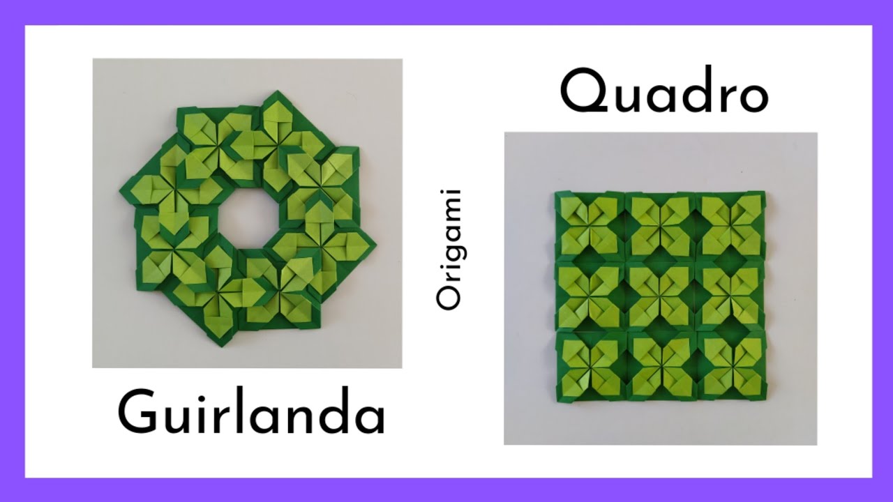 Guirlanda e quadro de Origami - módulo Froebel - Muito FÁCIL!