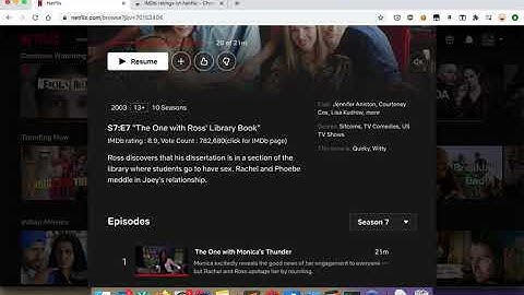 IMDb rating on Netflix Extension