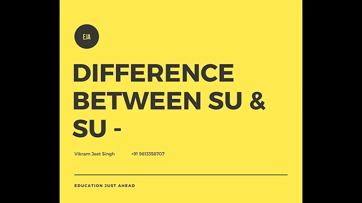 Difference Between SU and SU -