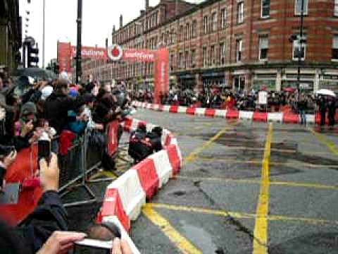 Jenson Button power slide U turn in McLaren F1 Manchester