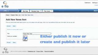 Simple Navigation - Upload an Image - Publish a News Story - Drag & Drop