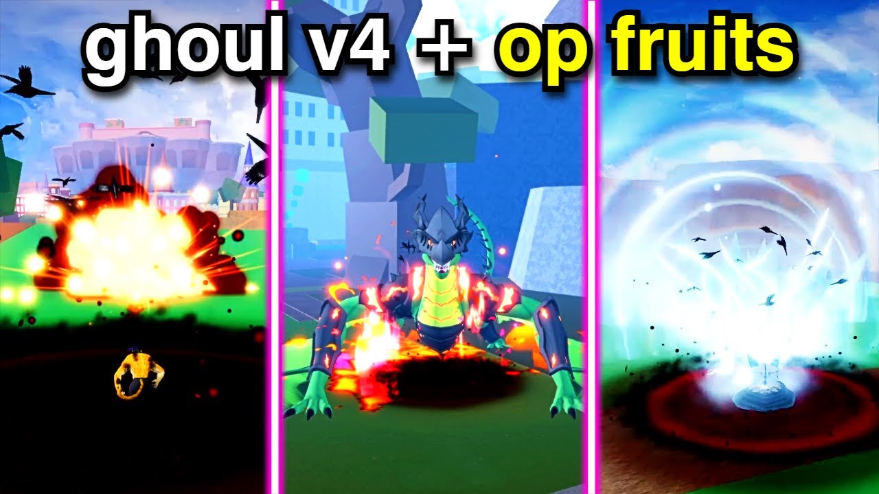 I Used GHOUL V4 to Spam With OP Fruits In Blox Fruits! (NO COOLDOWNS)