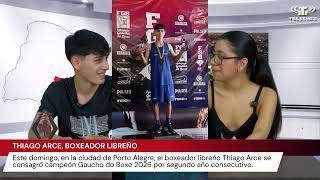 El boxeador Thiago Arce se lució en una competencia en Brasil
