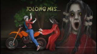 Kuntilanak Merah yg Meminta Tolong #HORORMISTERI Kartun hantu, Animasi Horor