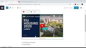FIU MyWeb & WordPress Demonstration