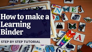 Step by step tutorial to make learning binder for toddlers (Preschool Prep learning folder)