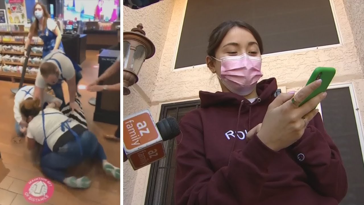Woman describes her video she shot of brawl at Scottsdale Bath & Body