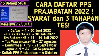CARA DAFTAR PPG PRAJABATAN 2022 SYARAT PENDAFTARAN DAN 3 TES dan BIAYA PPG PRAJABATAN 2022 ⁉️
