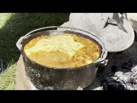 Campfire Dutch Oven Chili with Cornbread - Family Spice