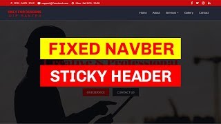 🔴 How to Create a Sticky Navbar After Scroll ? || How to Make Sticky Header without Jquery