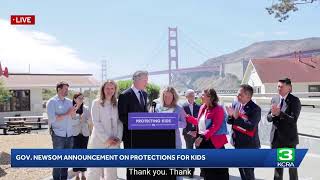 LIVE | Gov. Newsom announcement on protections for kids