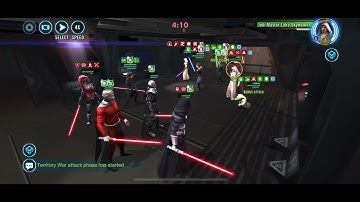 Malgus Vs JML Lvl 9 Datacron (super fast JML and team) 1st attempt swgoh (promising)