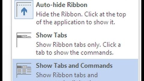 How to show or restore the Microsoft Word 2013-2016 Ribbon or Toolbar Tutorial