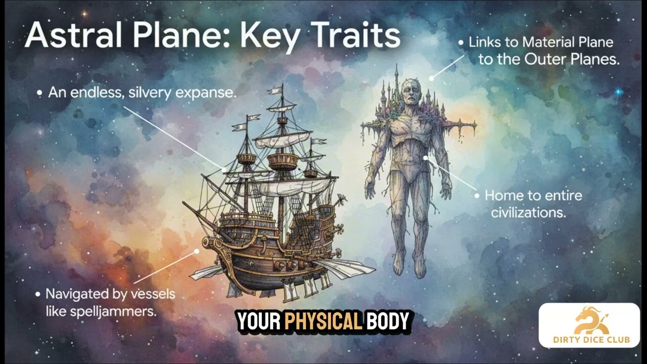 The DDC Presents: Dungeon School–Ep 66–Appendix A Pt 2: The Transitive Planes(2024 PHB)(Video Notes)