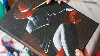 Mysterious Girl by Bertram Bahner / Acrylic painting (4k)