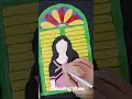 lady on black tote bag_ bengali art tutorial _hand printing _febric colour #colouringvibes #fyp #129