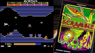 Scramble for Atari 2600 - Unboxing & Gameplay Review - Retrogaming Lets Play