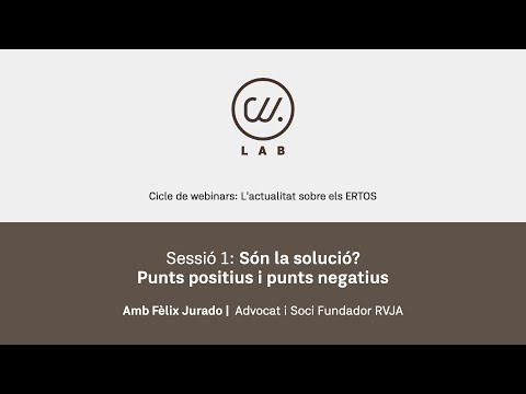 Sessió 1. Cicle de webinars RVJA: L'Actualitat dels ERTOS