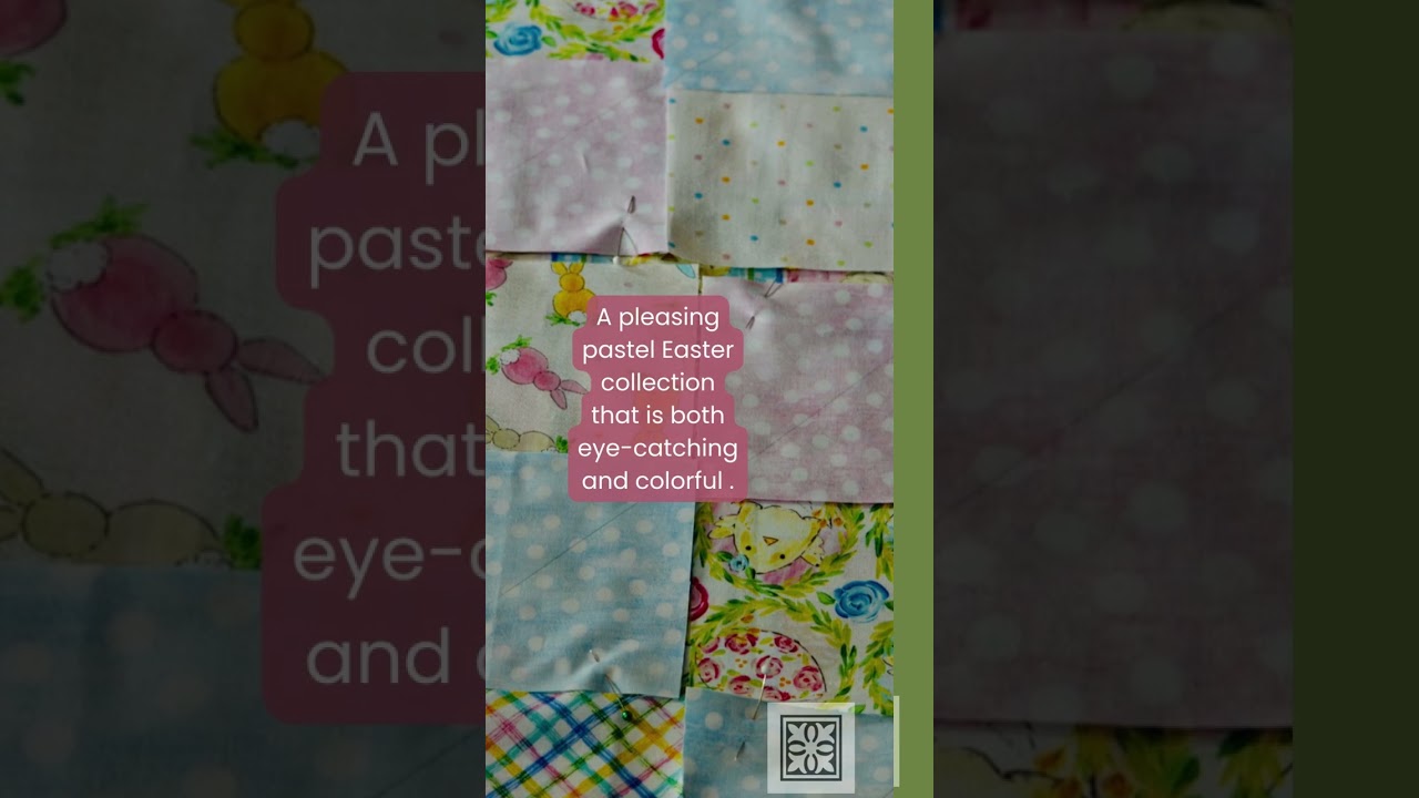 Adorable stuffed bunnies and bright pastel-colored quilts!