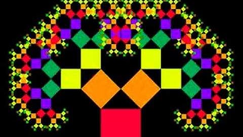animated fractal of pythagorean triangle