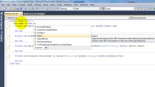 How to make a Text to Speech App in Visual Basic 2010