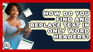 How Do You Find And Replace Text In Only Word Headers? - Docs and Sheets Pro