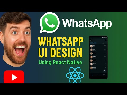 How to make WhatsApp UI Design Using React Native | React Native | Crossplatform | Sasanda Saumya