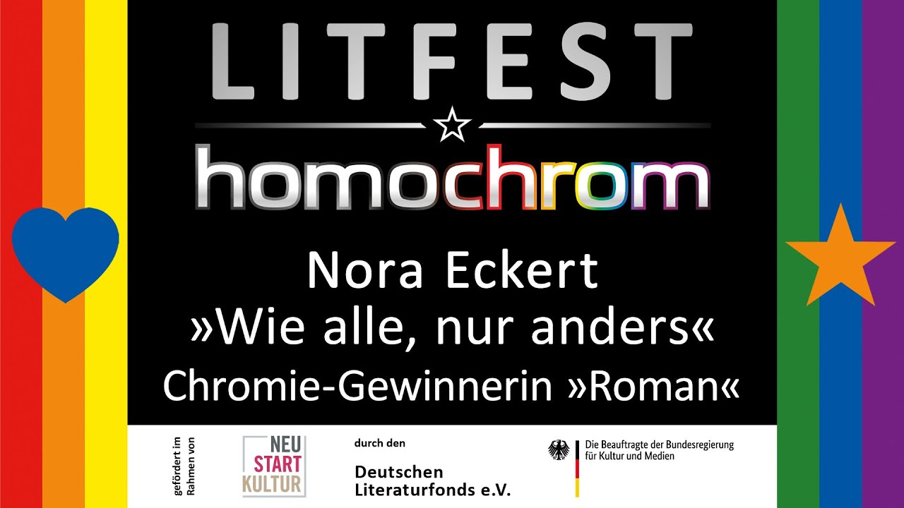 Nora Eckert liest aus »Wie alle, nur anders« beim Litfest homochrom – Chromie-Gewinnerin