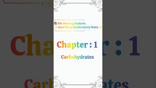 📚 Biochemistry Notes – Part 1 🧬BSc Nursing students, 📝 Chapter 1 Part 2 Coming Soon #BScNursingnotes