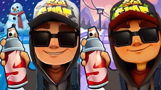 Subway Surfers Winter Xtreme 2026 vs Subway City Xmas 2022 Jake Dark Outfit Gameplay HD