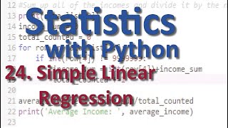 Simple Linear Regression Using Python   Stats with Python 24