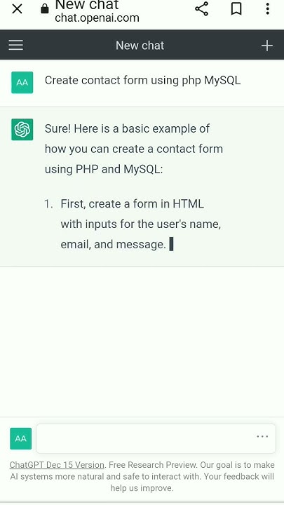 Create contact form using php MySQL - YouTube