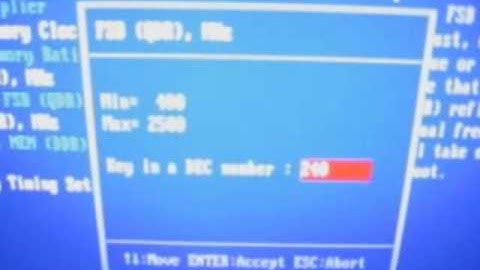 Overclocking your CPU on the 780i through the bios