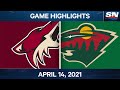 NHL Game Highlights | Coyotes vs. Wild – Apr. 14, 2021