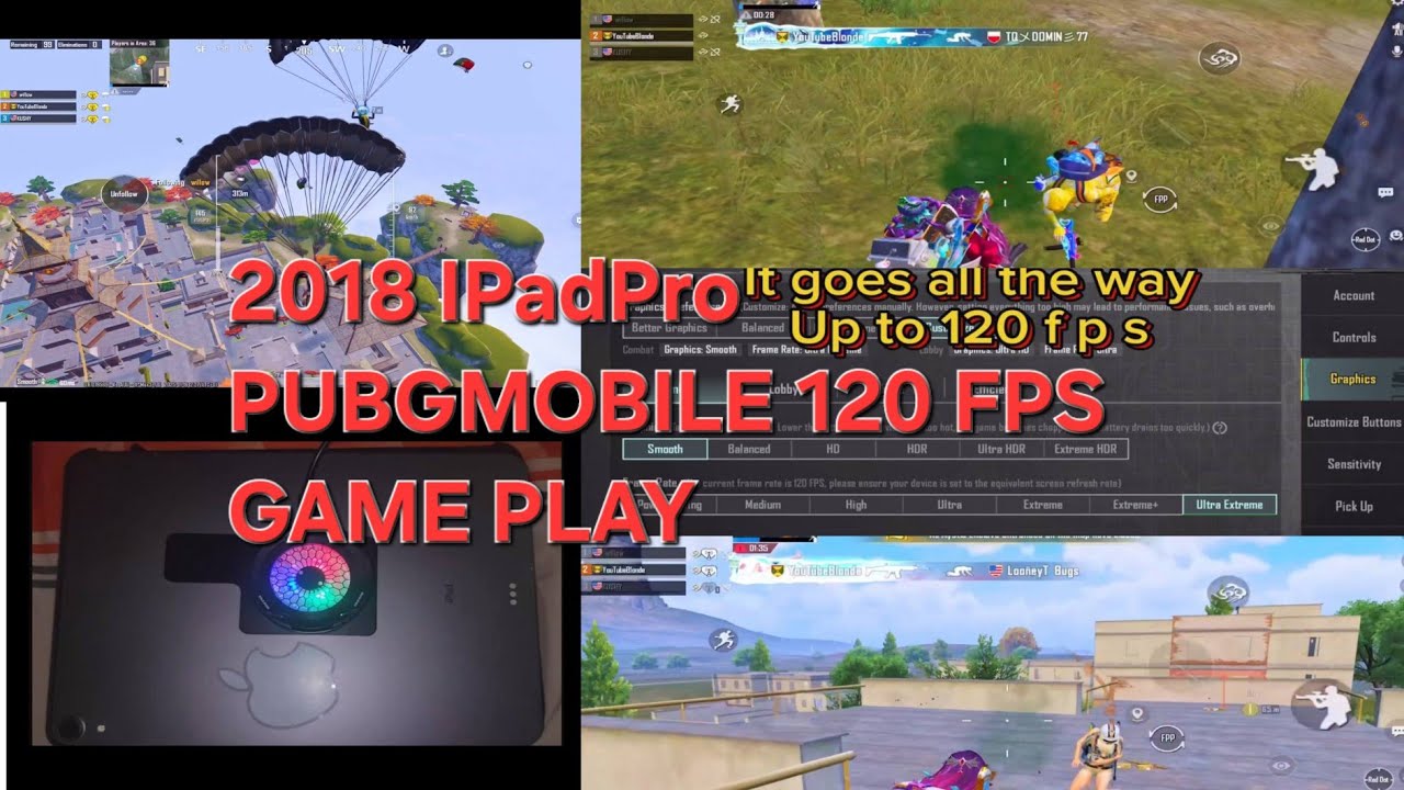 2018 iPad Pro in 2025 PUBGMOBILE 120 fps game play