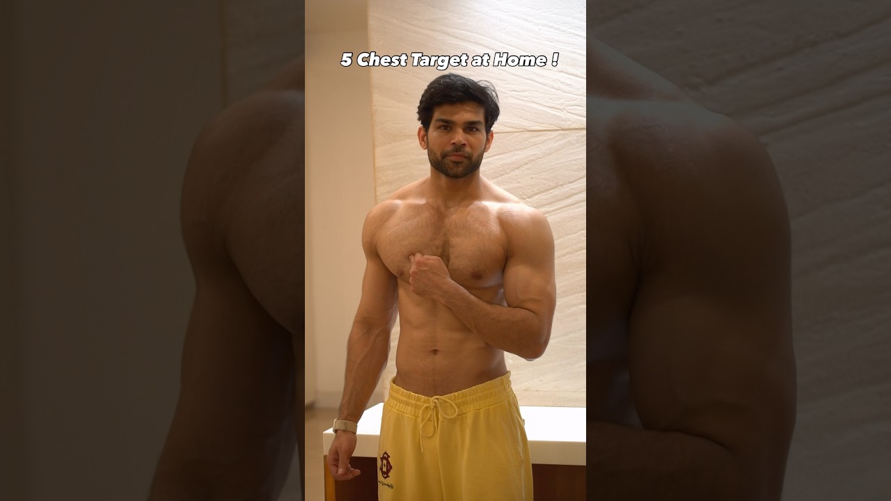 5 Chest Workout at Home ♥️ | Shurufit India | #youtubeshorts #shorts