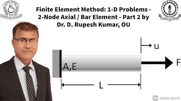 FEM-5|FiniteElementMethod|1D Bar Element|Derivation of Stiffness Matrix-Body & Traction Force Vector