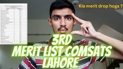 3rd Merit List Of Comsats Lahore || Comsats Merit List 2023 || Life At Comsats