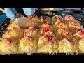 japanese street food - hiroshima style okonomiyaki 広島風お好み焼き