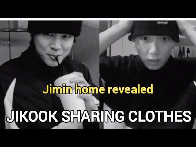 Jikook moments / Jimin wearing Jungkook sweatshirt. class=