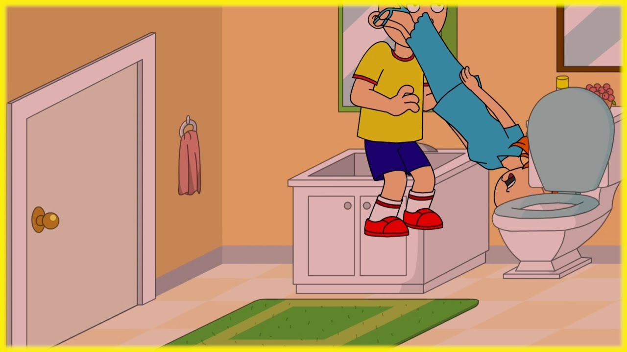 Caillou and Rosie clog the school toilets and get grounded YouTube