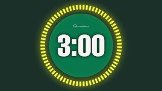 3 Minute Timer 🌿 Epic Glow Ring Countdown | Deep Forest Green