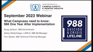 What Campuses Need to Know: 9-8-8 One Year After Implementation