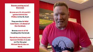 Cardinals Countdown: St. Louis Cardinals begin 2nd half with trip to take on Atlanta Braves
