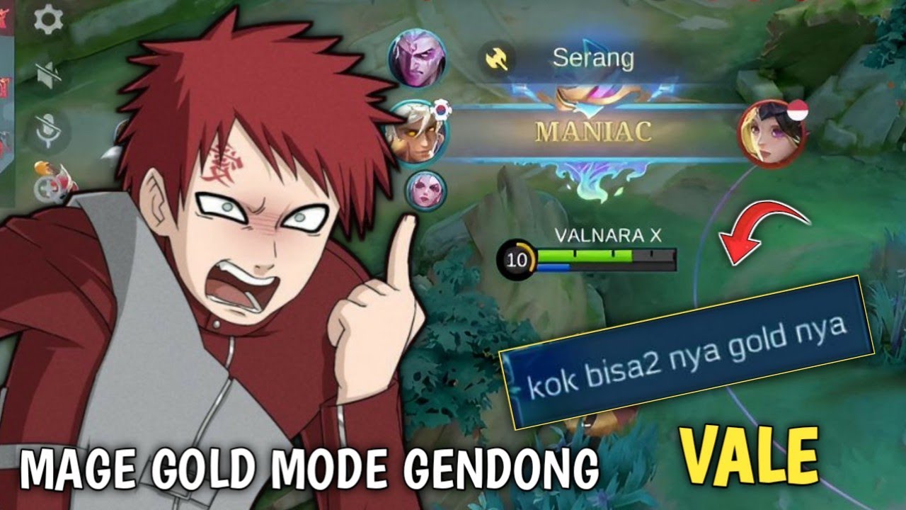 VALE GOLD LANE KU DIREMEHIN TIM AUTO KASIH PAHAM SAMPE DAPAT MANIAC! AUTO GENDONG TIM - MLBB