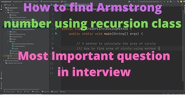 How to find Armstrong number using recursion |Most Important asked question in interview